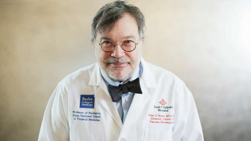 Dr. Peter Hotez at the Michael E. DeBakey Library and Museum in Houston on Thursday, Jan. 28, 2021.