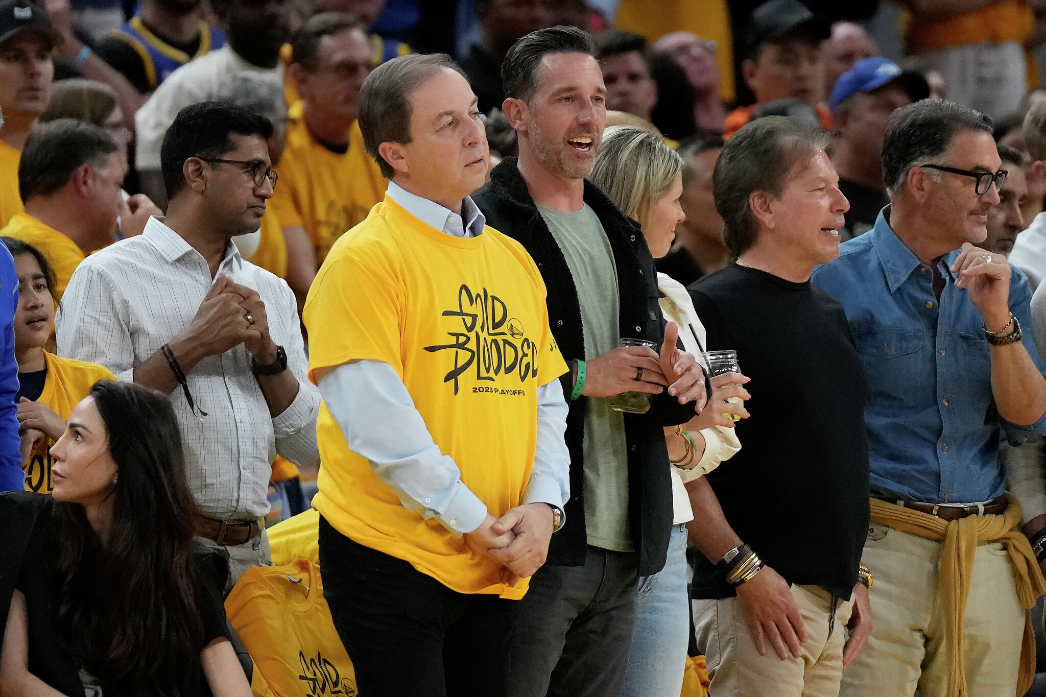 49ers players show up at the Warriors game 