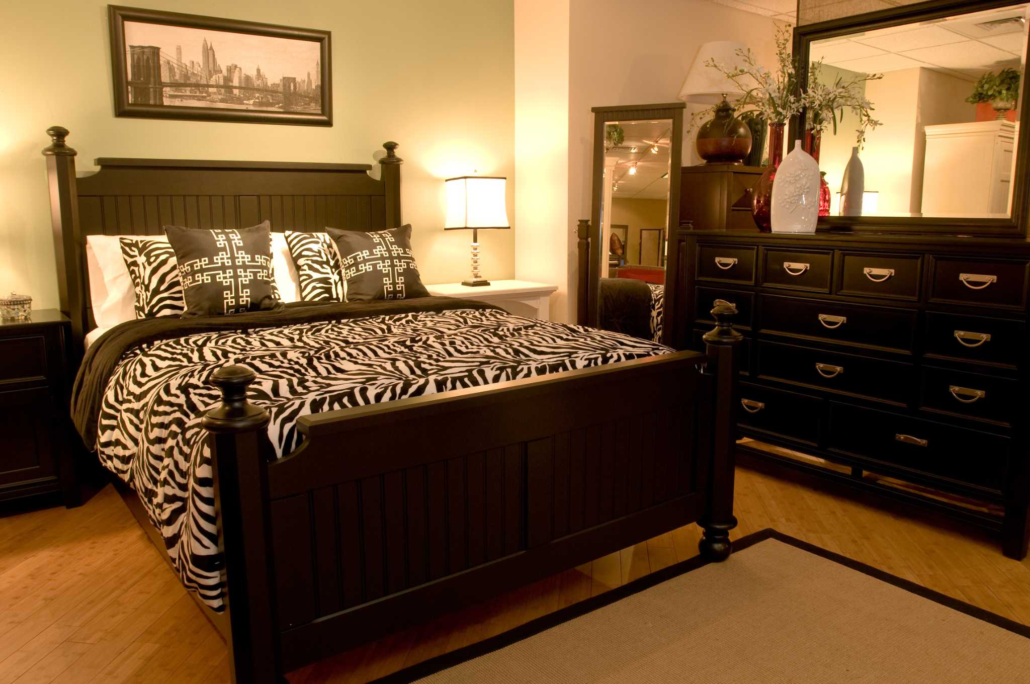 Animal print bedroom decor