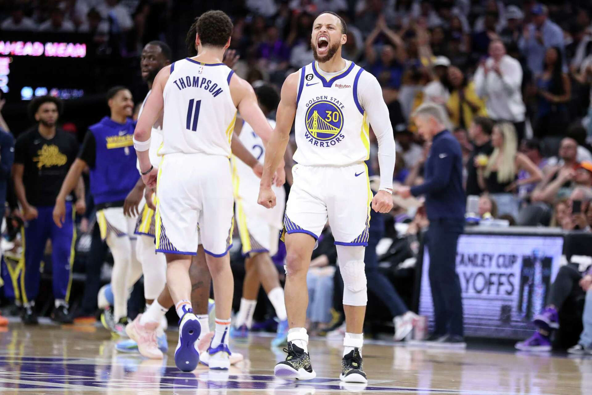 Warriors crush Kings 120-100 as Steph Curry scores Game 7-record 50