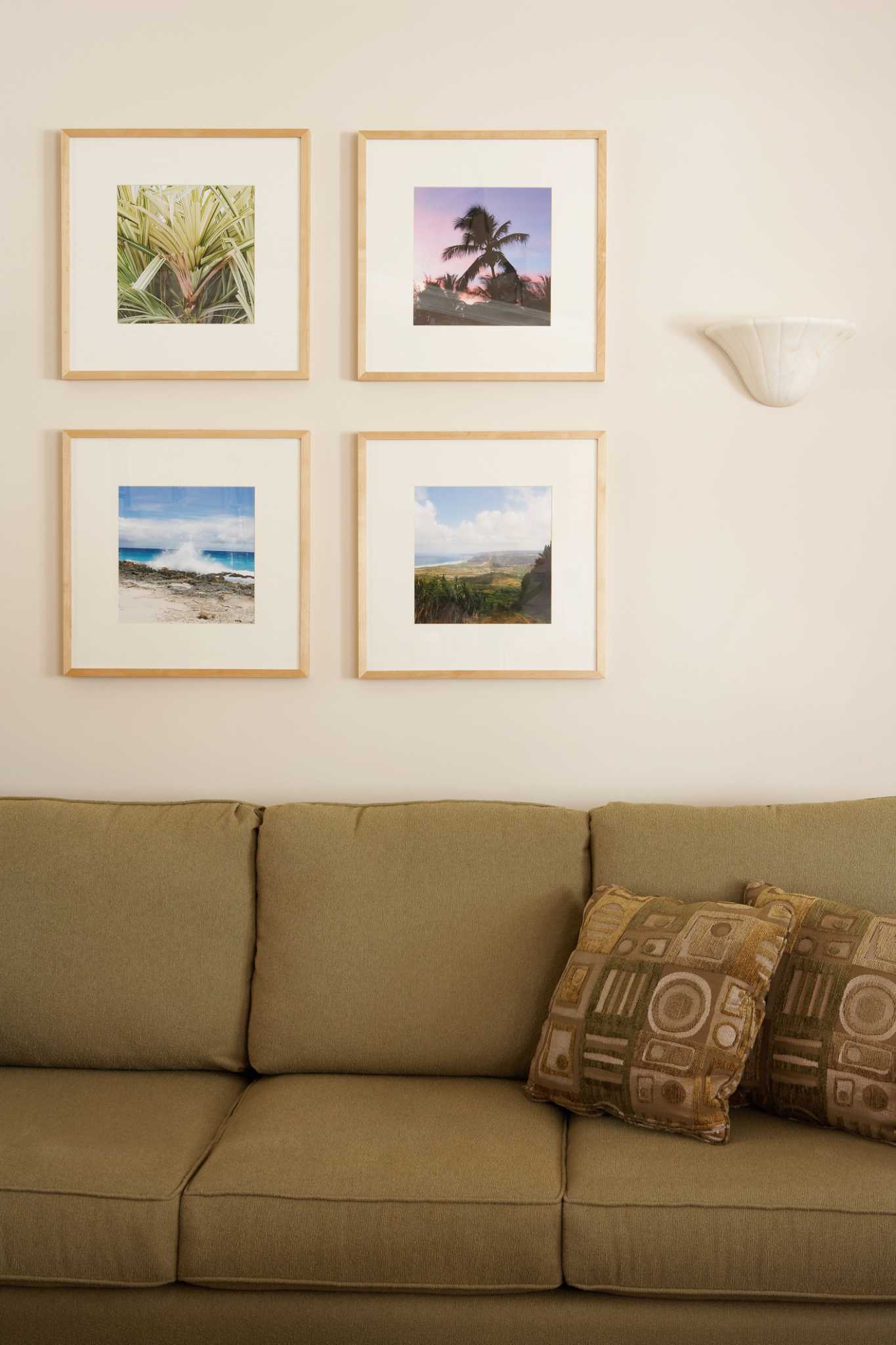 Ways to Hang Multiple Picture Groupings Behind a Couch