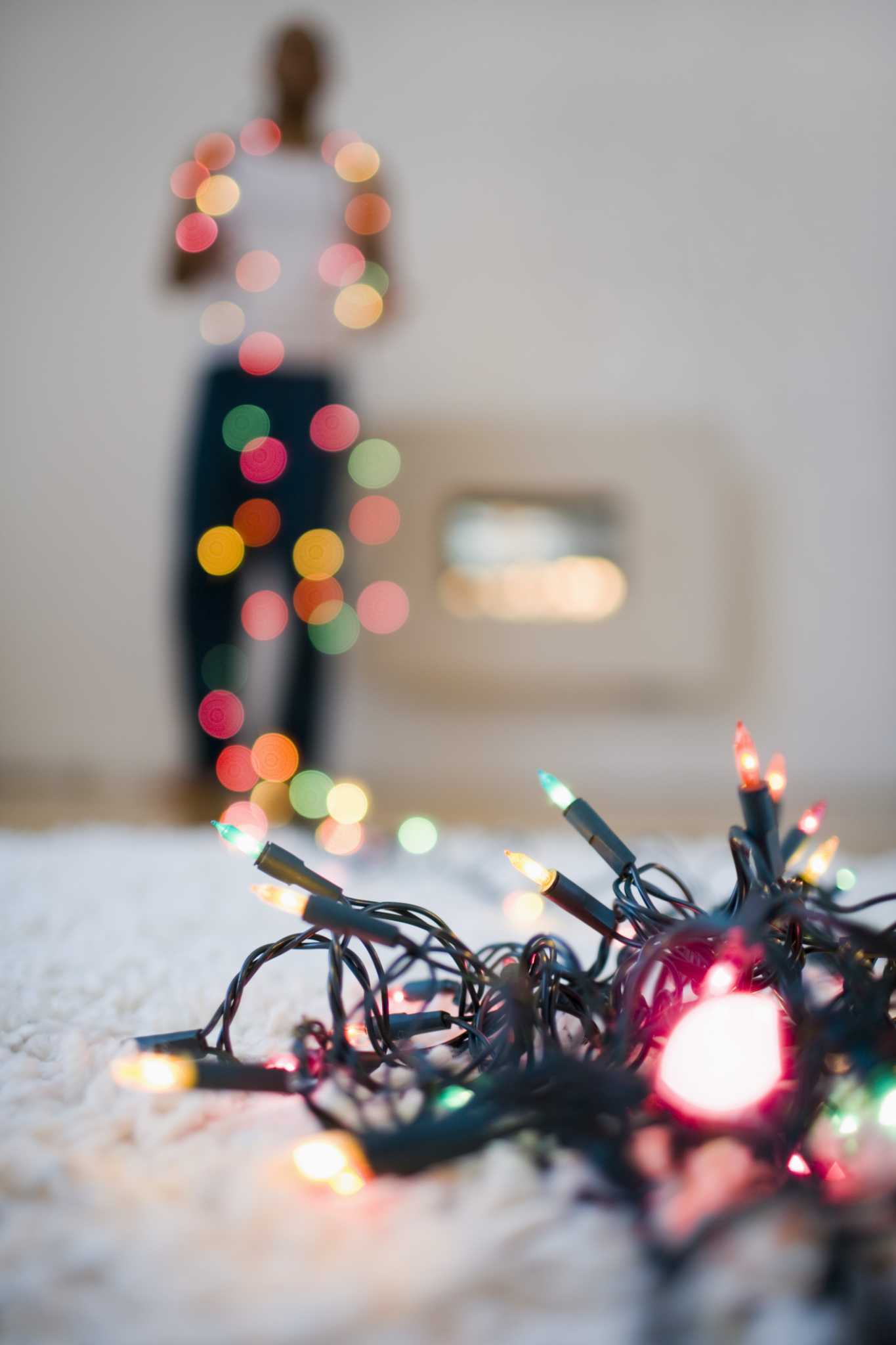 Decorating a Wall With String Lights