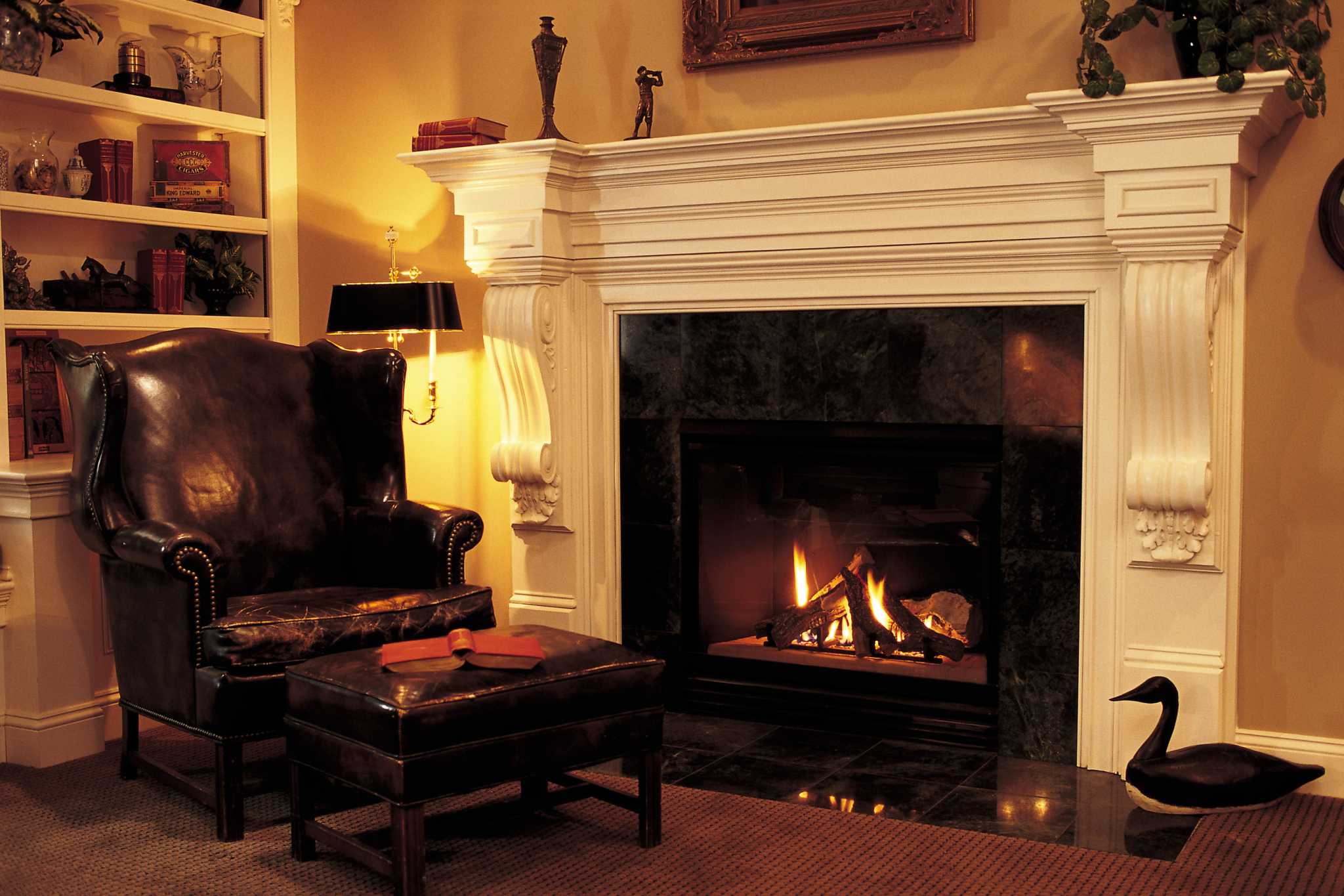 Fireplace chair on sale