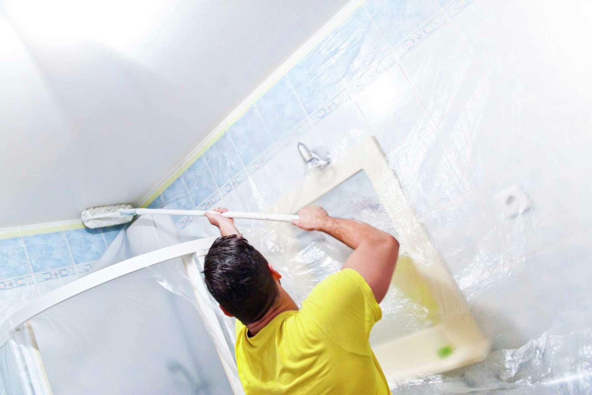 How to Fix Peeling Paint on the Bathroom Wall & Ceiling