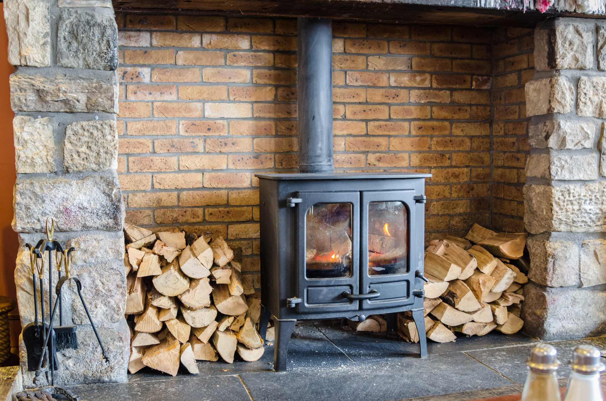 how to install wood stove pipe through wall - Google Search