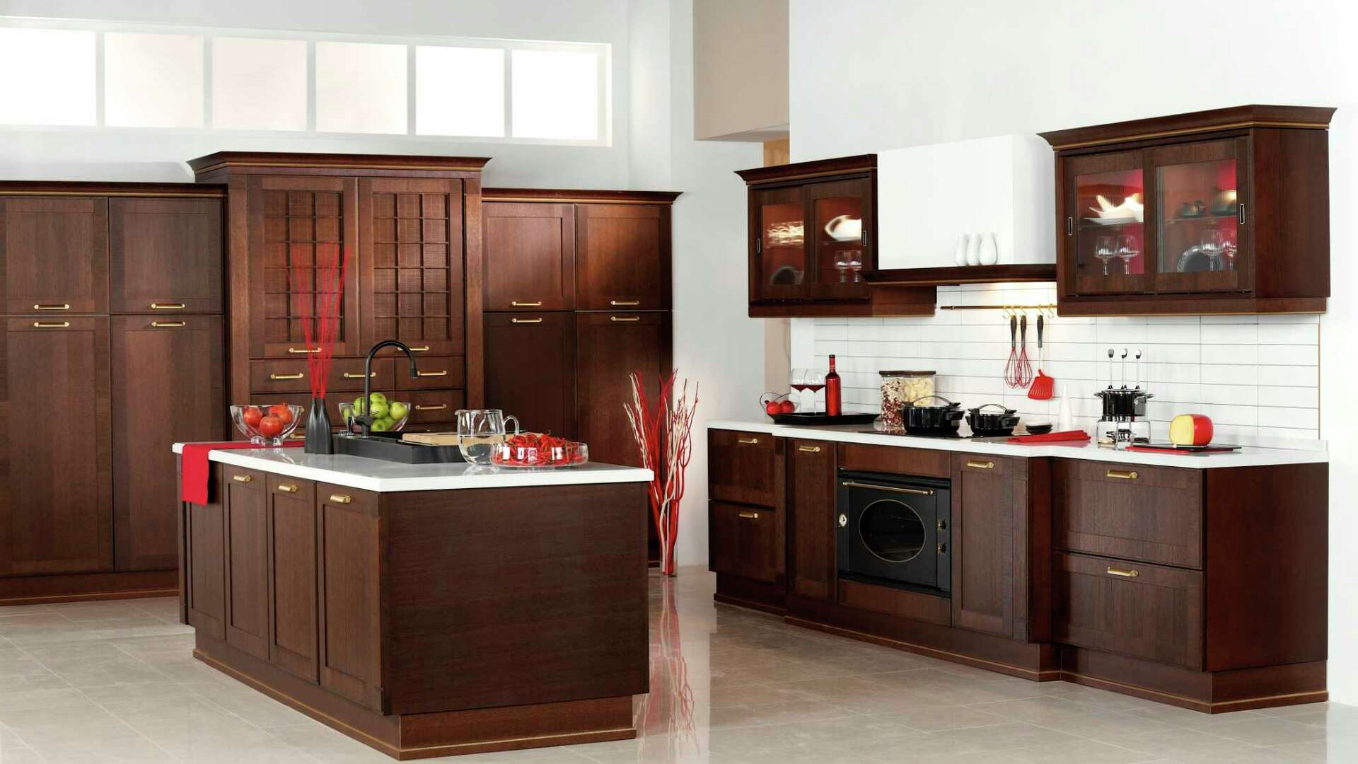 Hardware That Goes With Chocolate Cherry Cabinets, image size:1920x1080