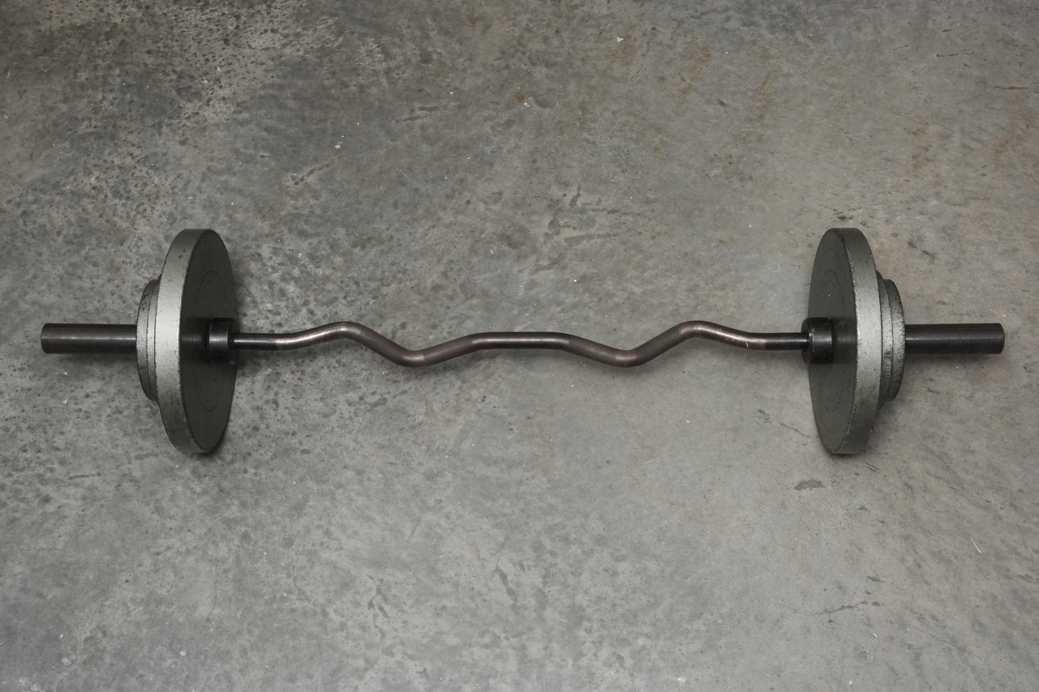 Chest press best sale with curl bar