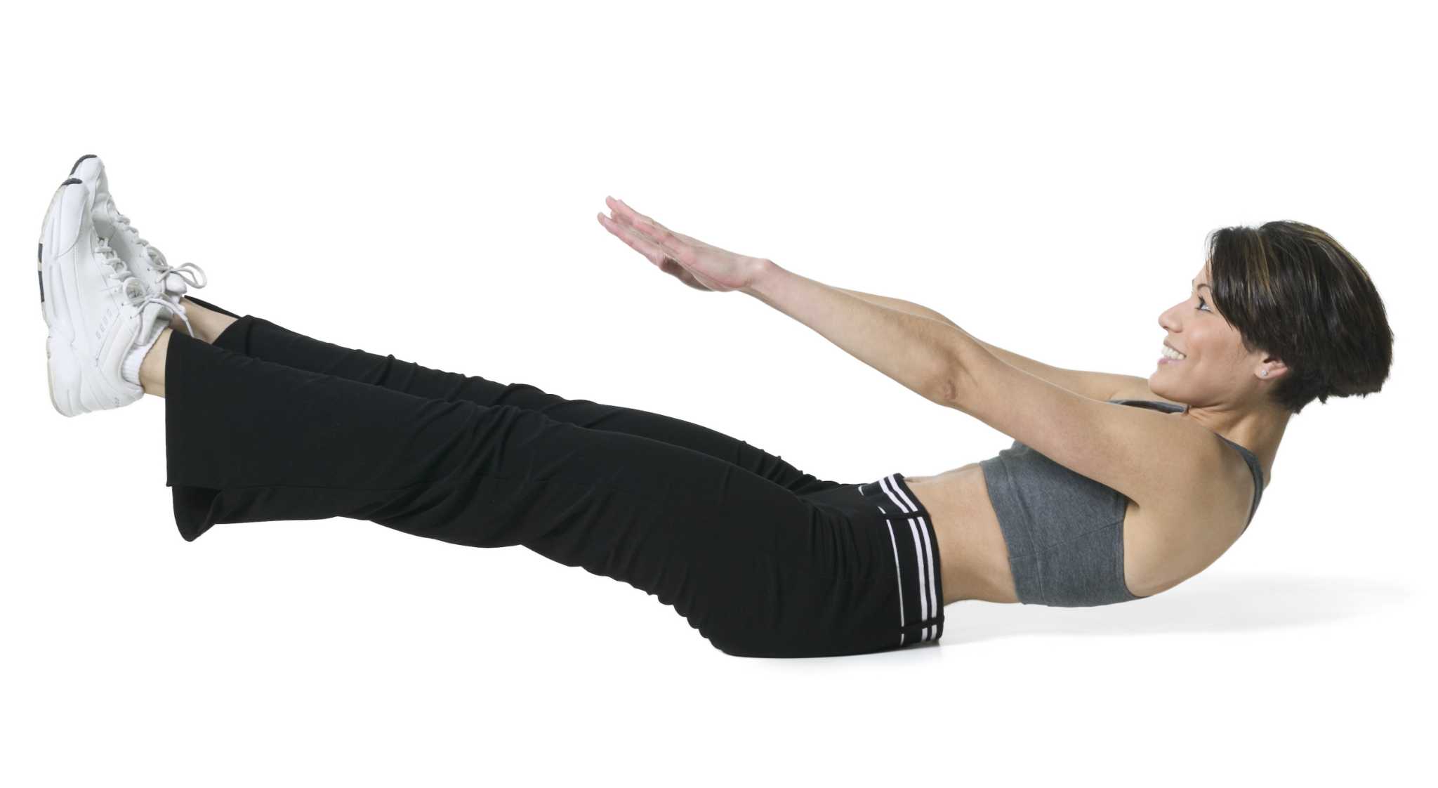 Elevated discount leg crunches