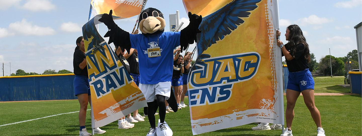 Edgar and Allan Return as Ravens Mascots