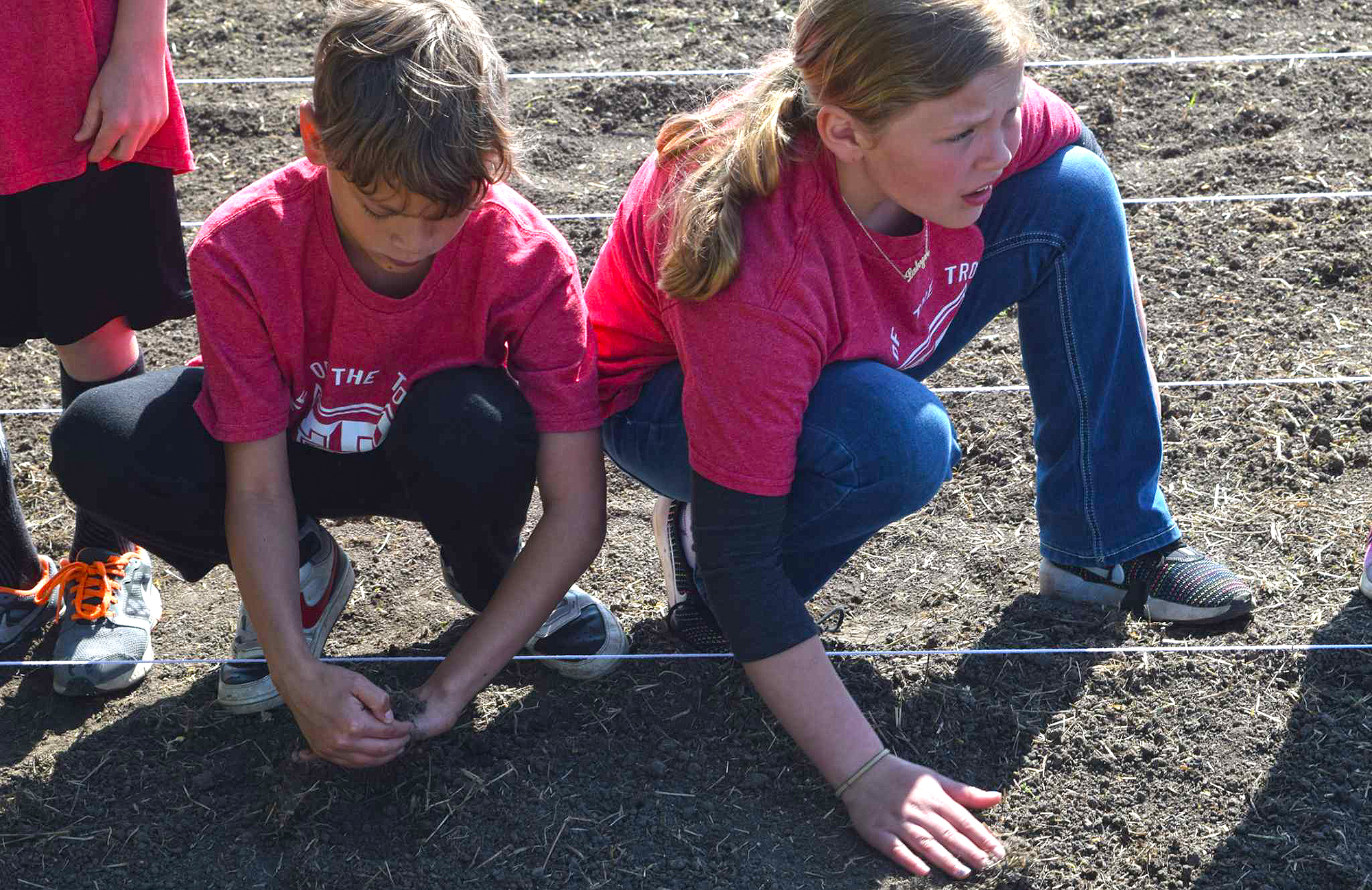 Triopia students planting community garden - Vimarsana News