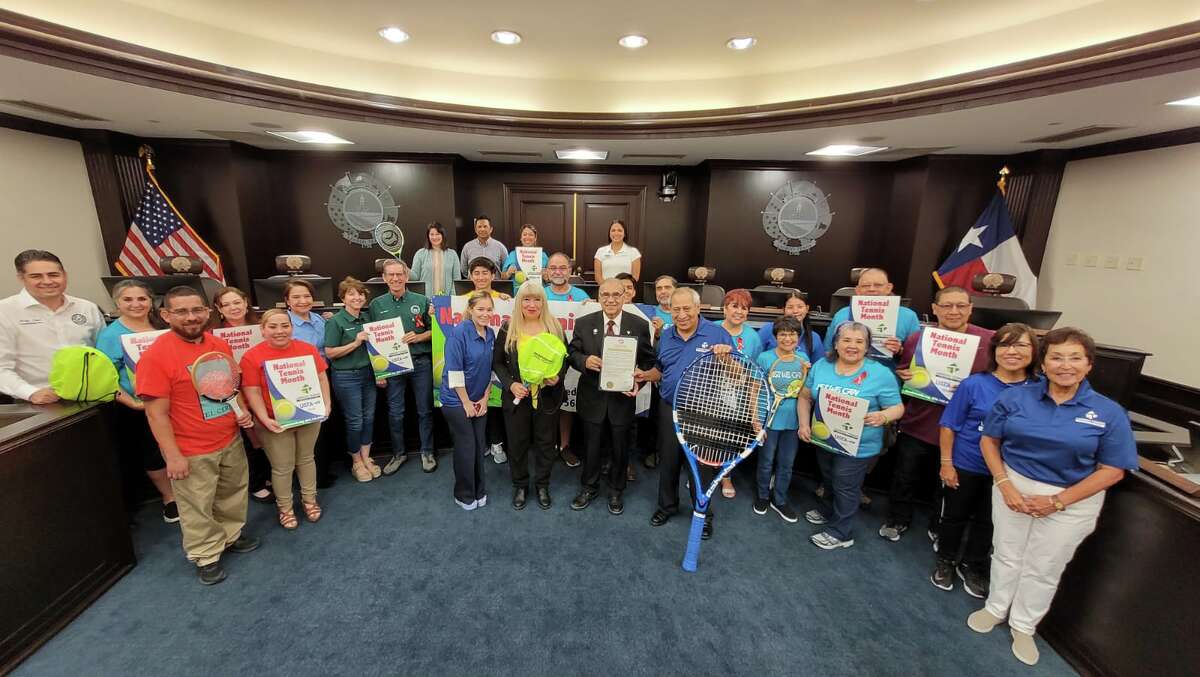 City of Laredo Mayor Dr. Victor Treviño was joined by the Laredo Tennis Association as the city proclaimed May 2023 Tennis Month. 