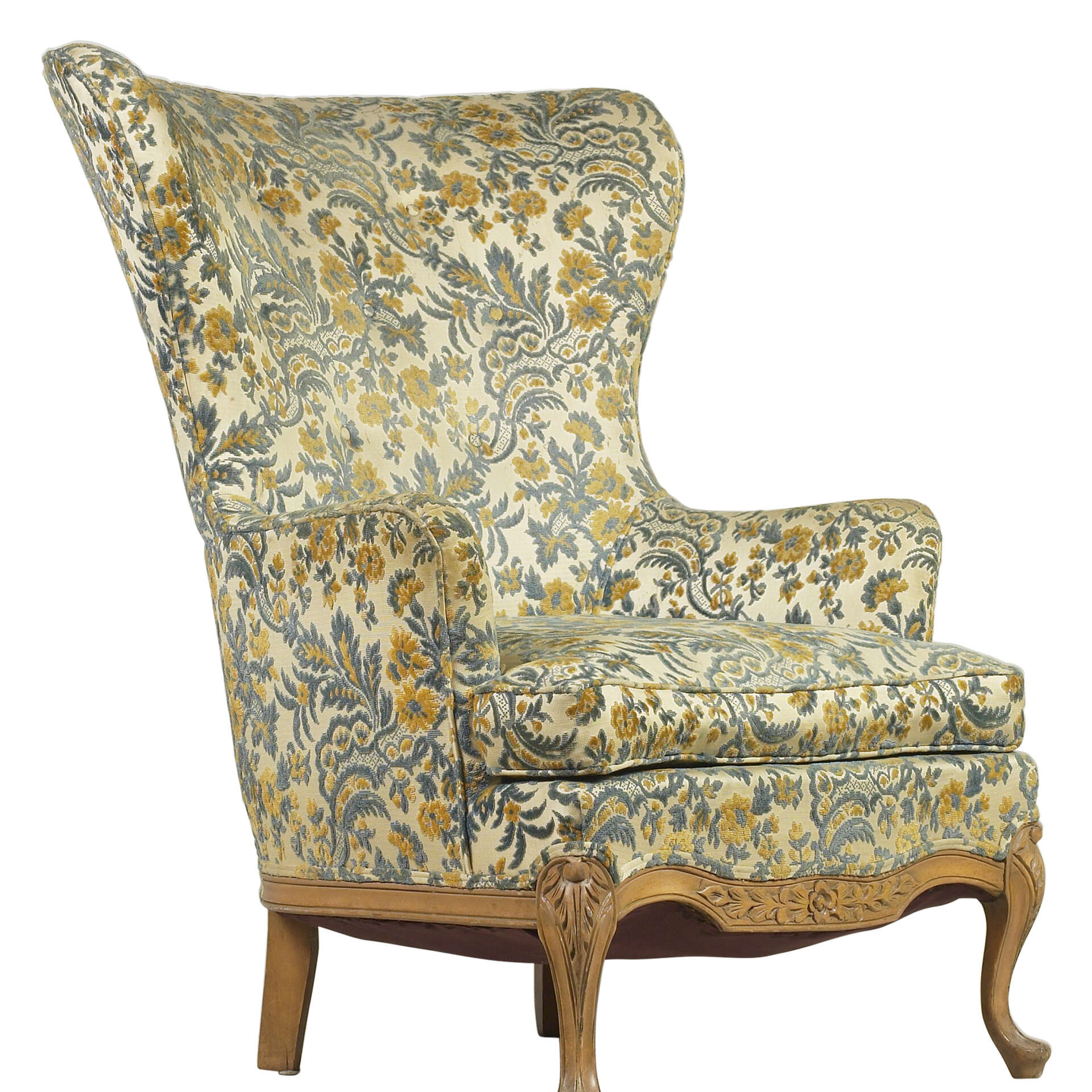 Old fashioned wingback chair discount