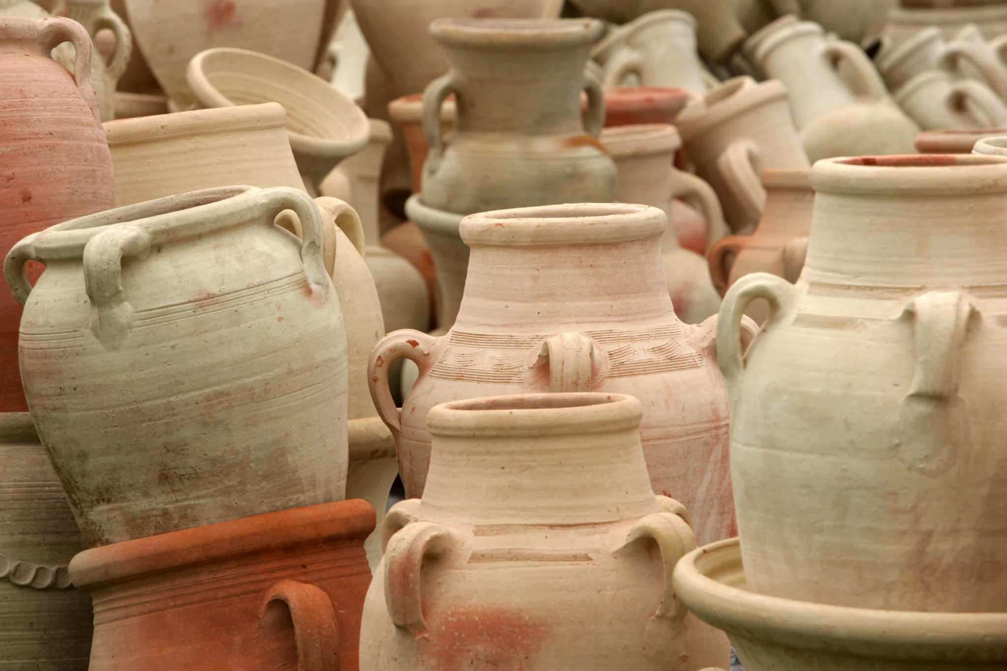 Terra Cotta Pots With Salt Damage