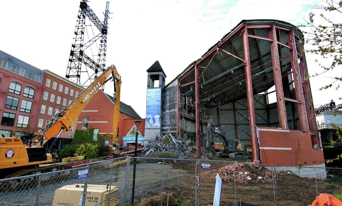 Only the shell of Norwalk's IMAX theater remains after demolition