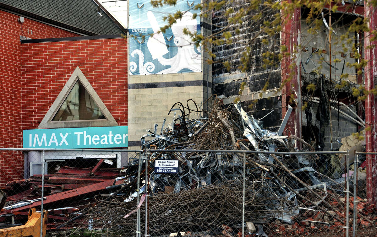 Only the shell of Norwalk's IMAX theater remains after demolition