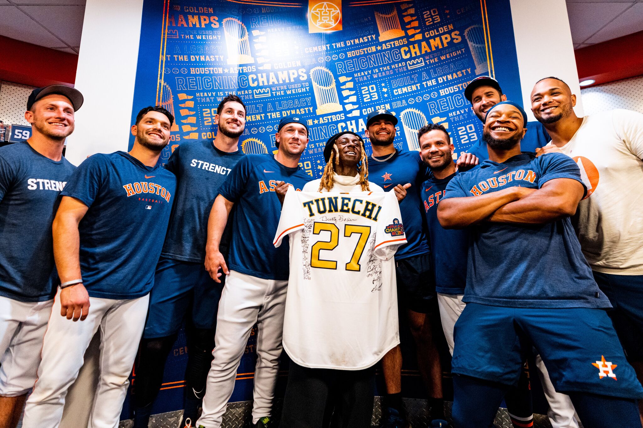 Lil Wayne shows love to Houston Astros before concert