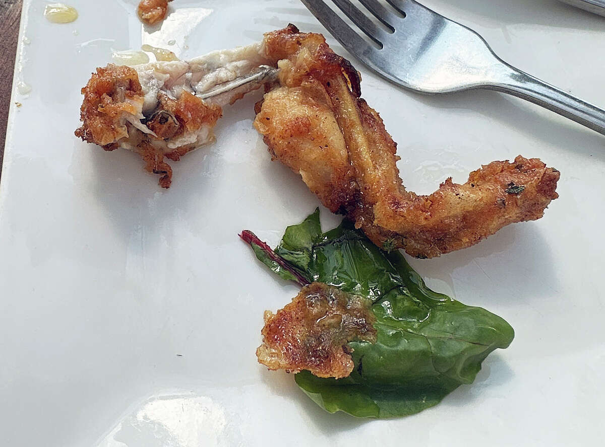 Bird Creek Farms Restaurant and Tap Room offers a top-notch menu in a beautiful, rustic setting. Above, frog legs are among the items on Bird Creek's appetizer menu.