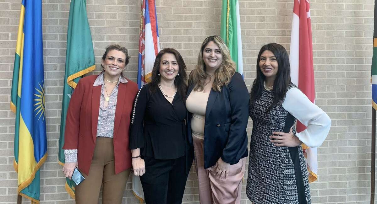 The founders of International Empowerment Strategies during the Binational Entrepreneurship Workshop held at TAMIU on March 2023. From left to right: Elia Guevara, Nelly Vielma, Osiris Peinado and Gabriela Morales.