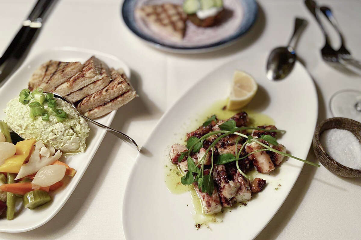 The grilled octopus is a favorite dish of NBA coaches at Kokkari in San Francisco.