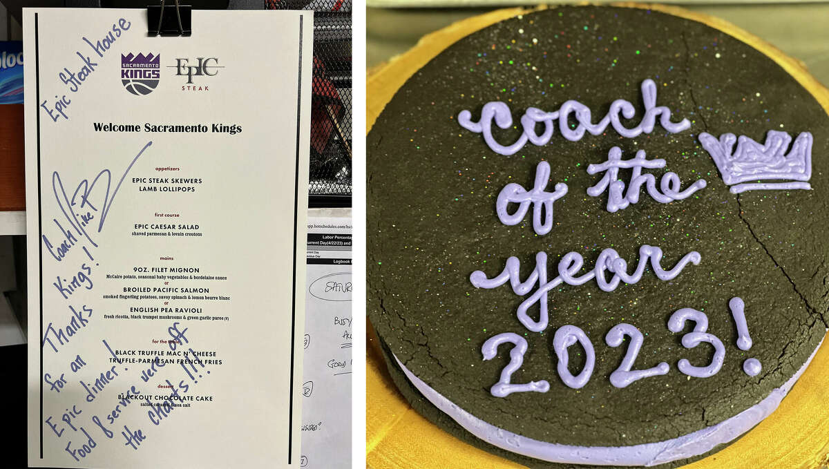 Mike Brown, head coach of the Sacramento Kings, celebrated his NBA Coach of the Year award with a dinner at Epic Steakhouse in San Francisco.