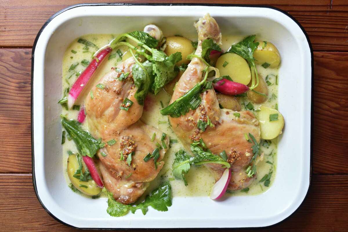 Recipe Tarragon Chicken With Radishes and Little Potatoes