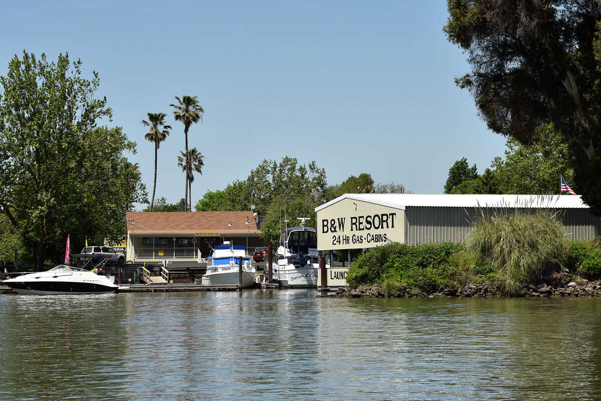 A view of the B&W Resort from the water along the Delta Loop. 