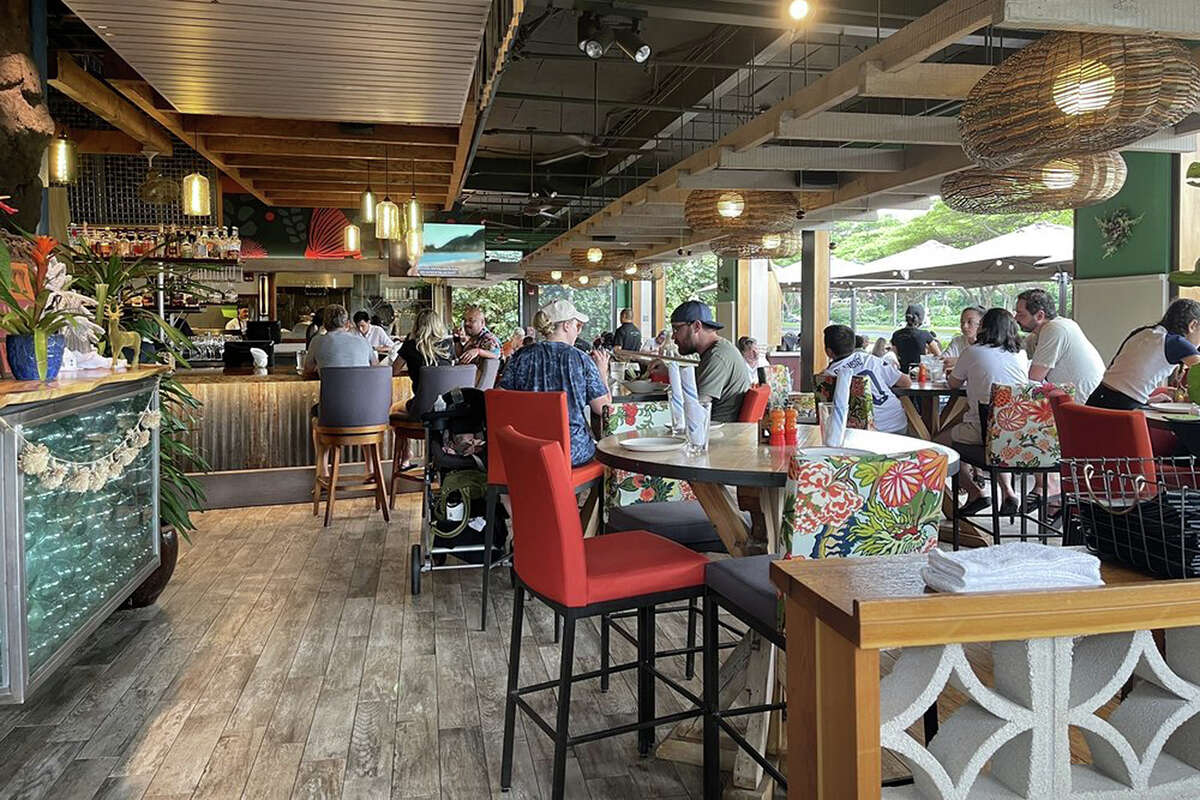 The Monkeypod Kitchen in Ko Olina, Oahu, is on the west side of the island. It does not have the oceanfront view the new Waikiki location will have.