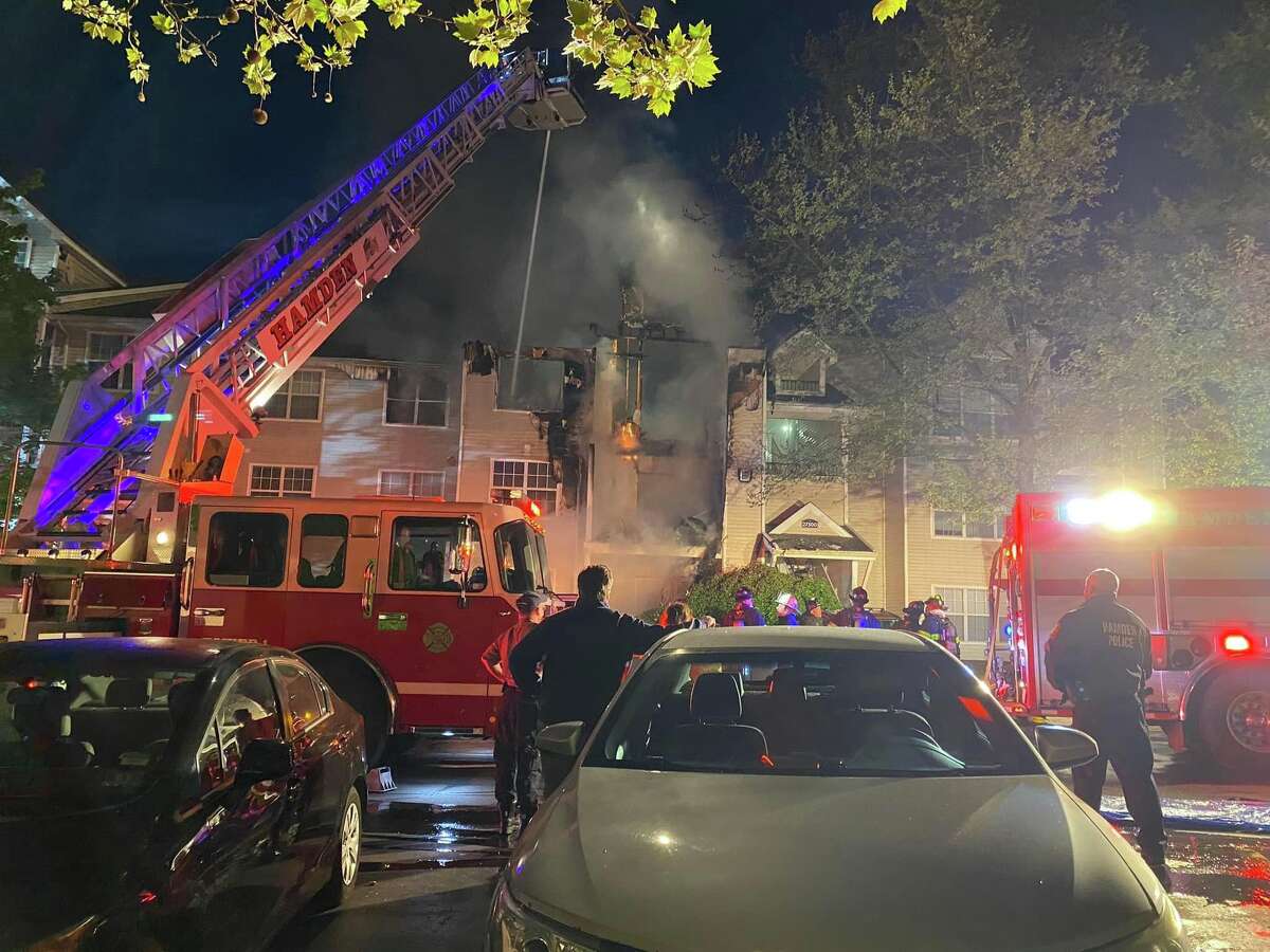 Hamden apartment building catches fire, department says