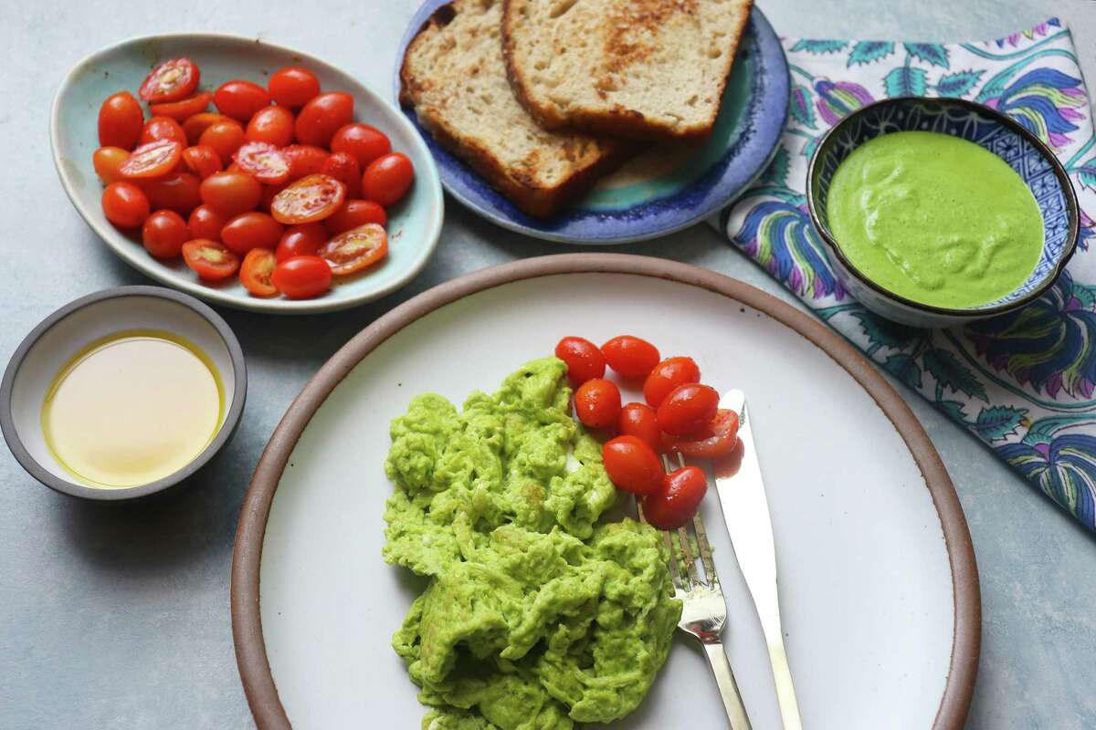 Story photo for Recipe: Scrambled eggs with parsley pesto from Anita Jaisinghani