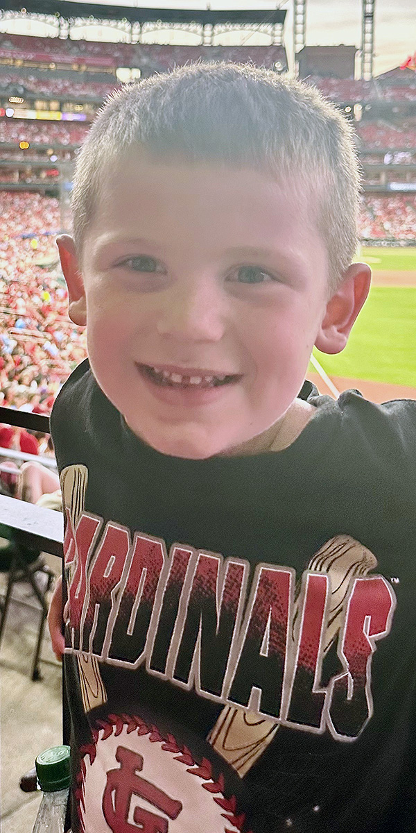 Collin Ruyle celebrating his fifth birthday