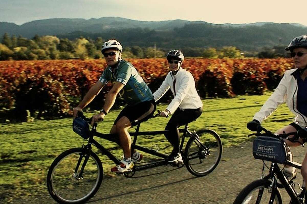 Getaway Adventures offers active tours of Sonoma, including kayak trips and its popular all-level bike outings that visit several wineries for wine tastings. 