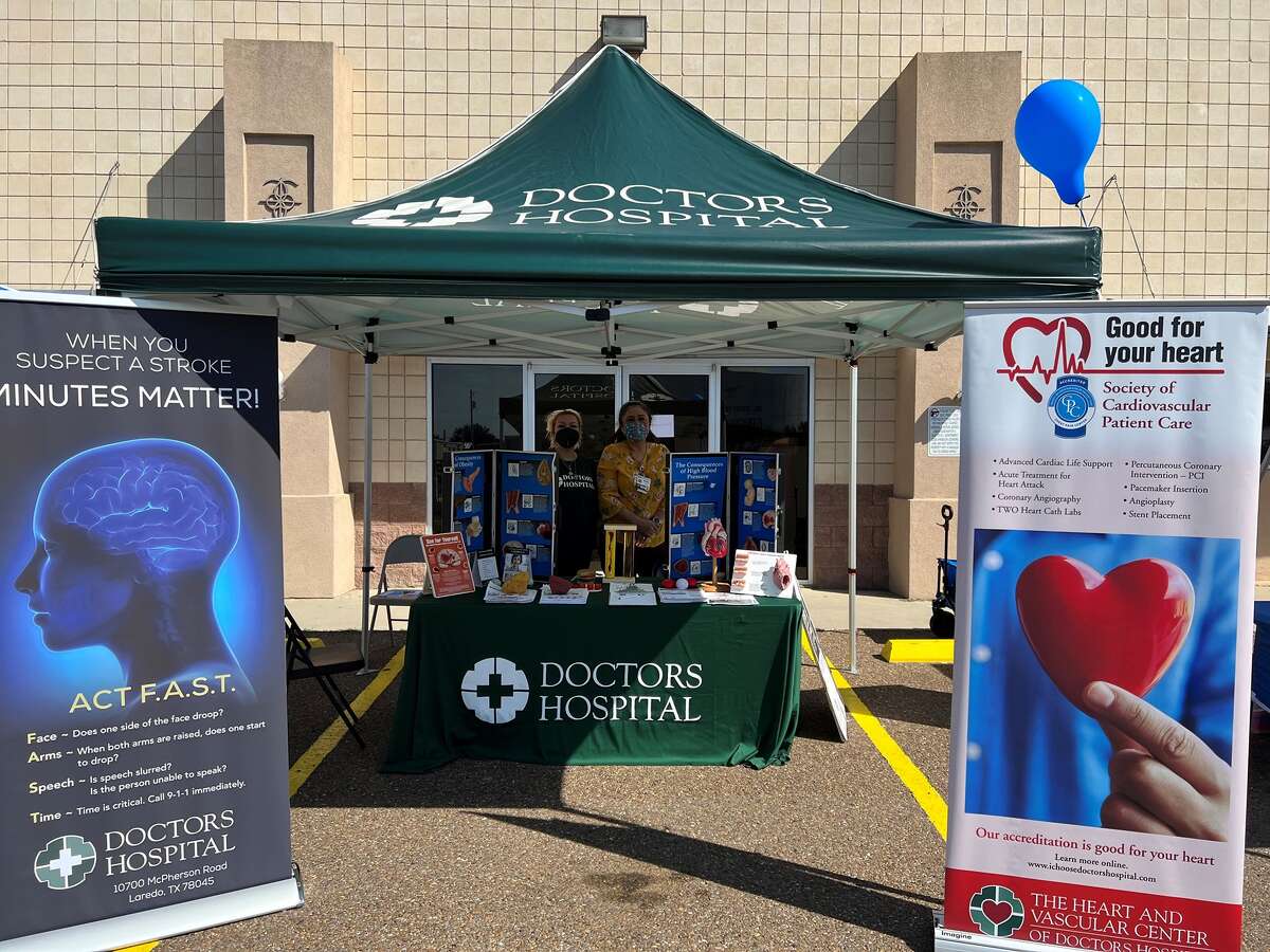 Angelica M. Alvarez, RN, Stroke Program Coordinator, and Melissa Guzman, RN, CVRN-BC, CCRN, Chest Pain Center Coordinator, represented Doctors Hospital at an outdoor health fair on Saturday, Sept. 25, 2021 providing information on stroke and cardiac awareness, risks and the importance of early intervention.