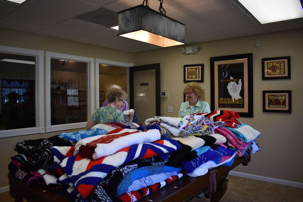 Local donates handcrocheted blankets to The Brook residents