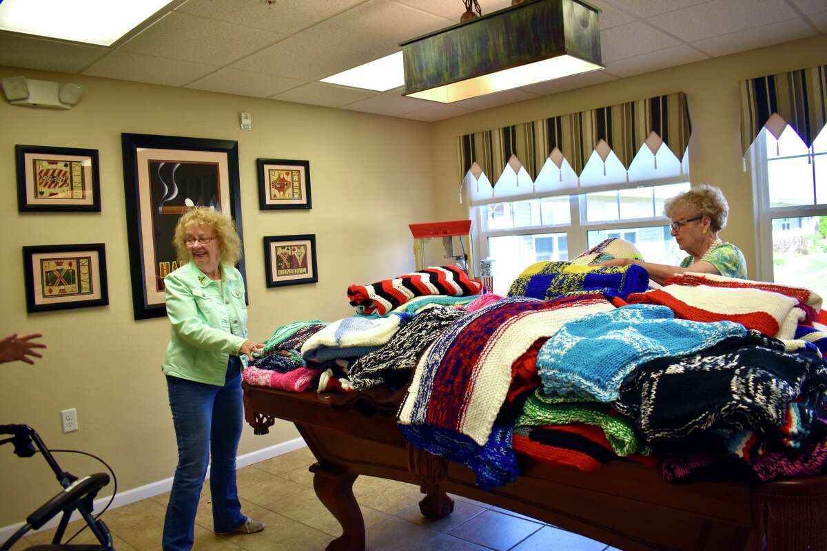 Local donates handcrocheted blankets to The Brook residents