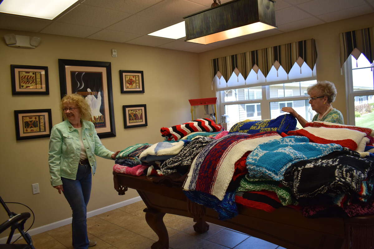 Local donates handcrocheted blankets to The Brook residents