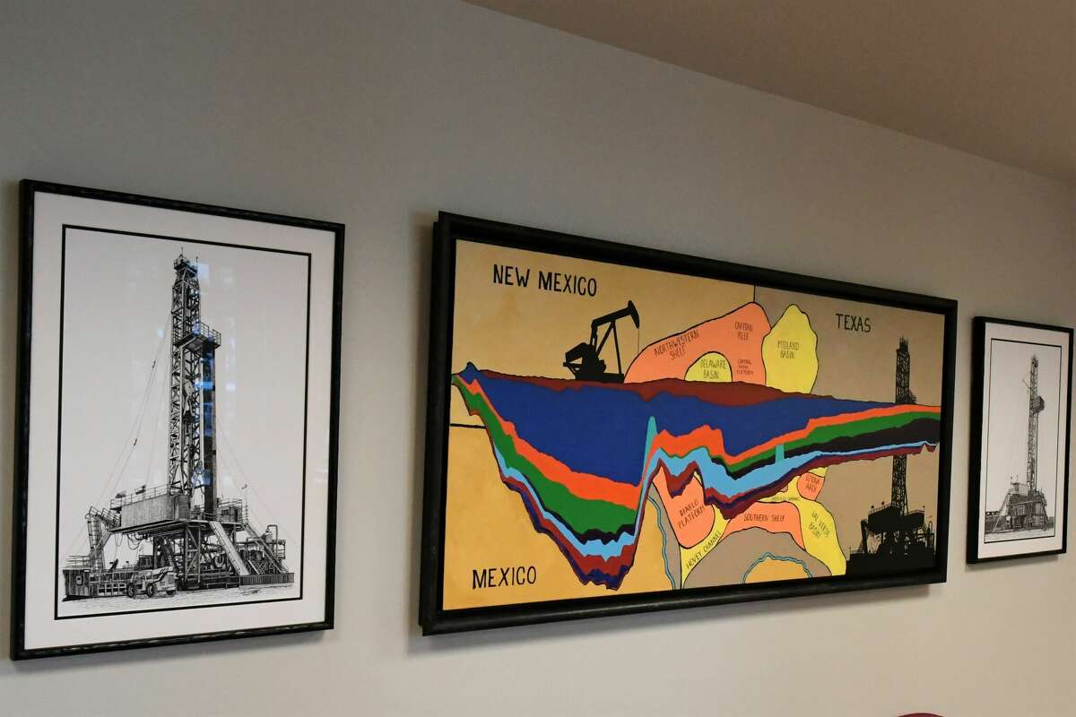 Artwork by Tim Singley featured at the Petroleum Museum.