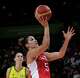 Canada's Kia Nurse, right, lays the ball up as Australia's Steph Talbot follows during their bronze medal game at the women's Basketball World Cup in Sydney, Australia, Saturday, Oct. 1, 2022.