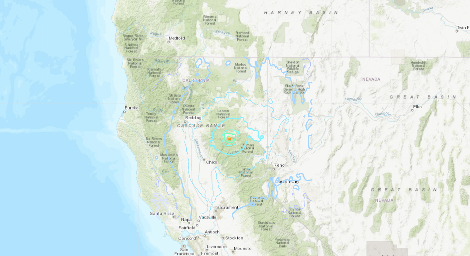 Magnitude 5.4 earthquake strikes Northern California, felt in SF
