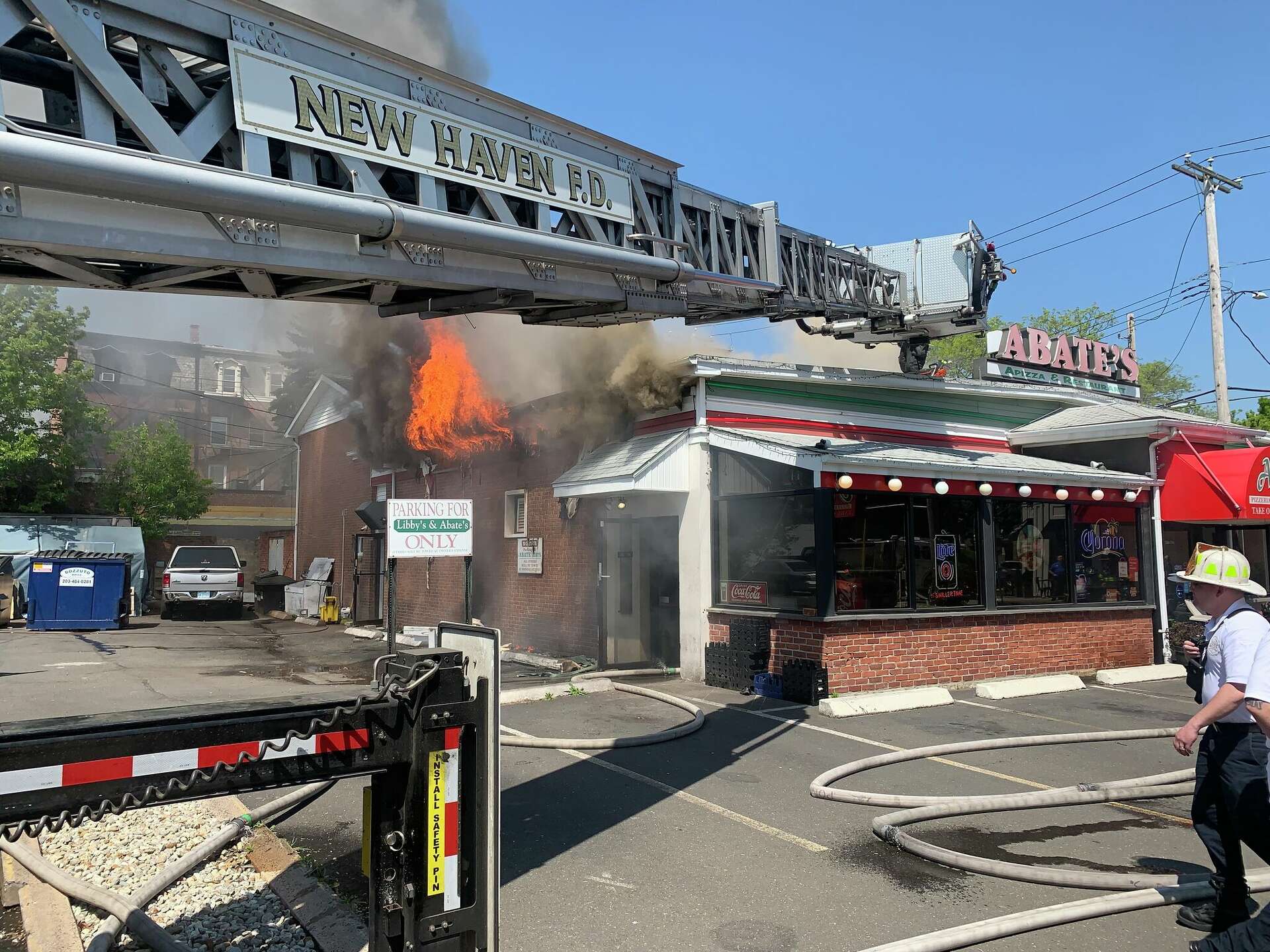 Fire badly damages New Haven restaurant Abate Apizza, officials say