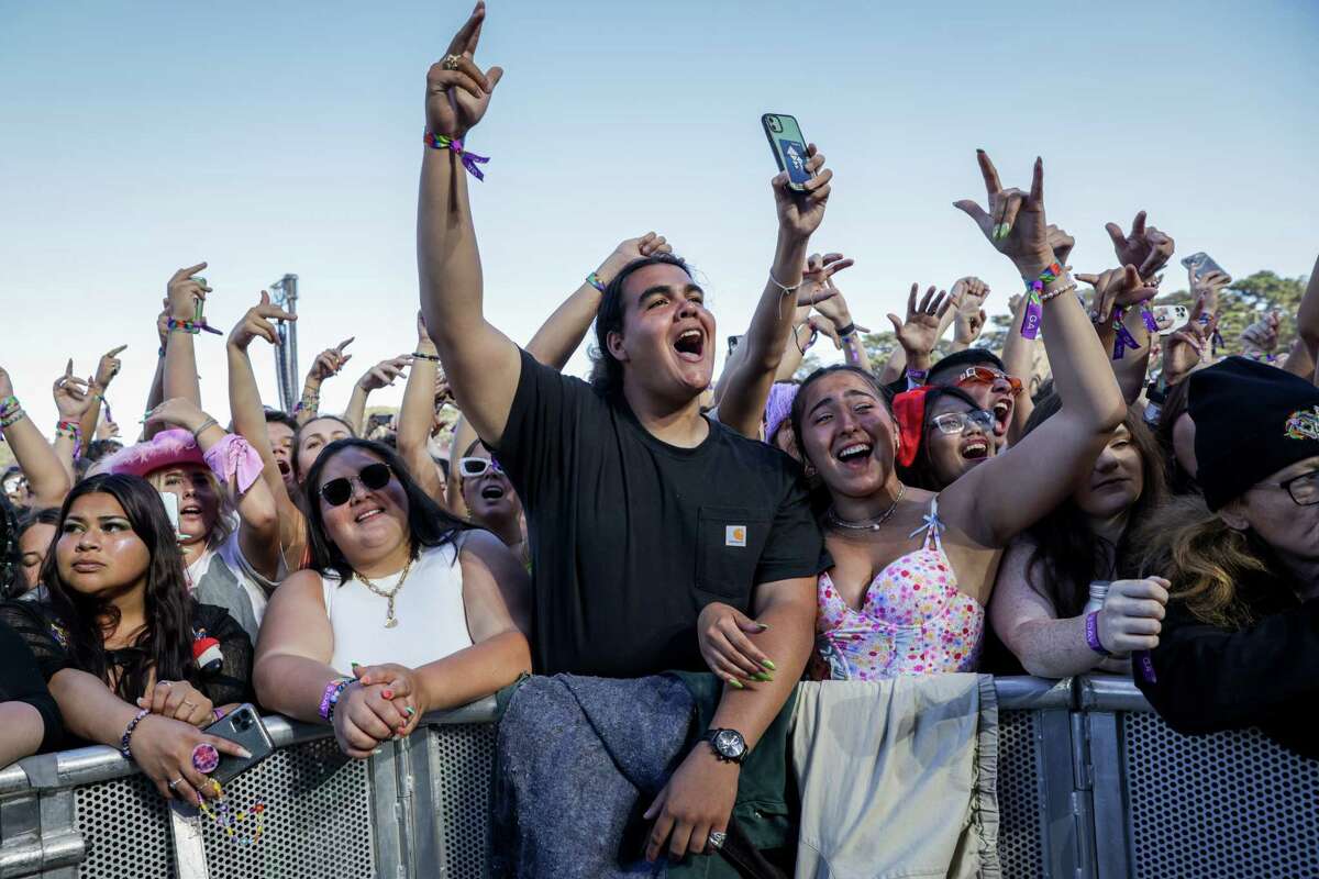 Isaac Orta, 18, and Faith Faros, 19, will be cheering on Pusha T on the main stage at Another Planet Entertainment's Outside Lands Festival in San Francisco's Golden Gate Park in 2022.