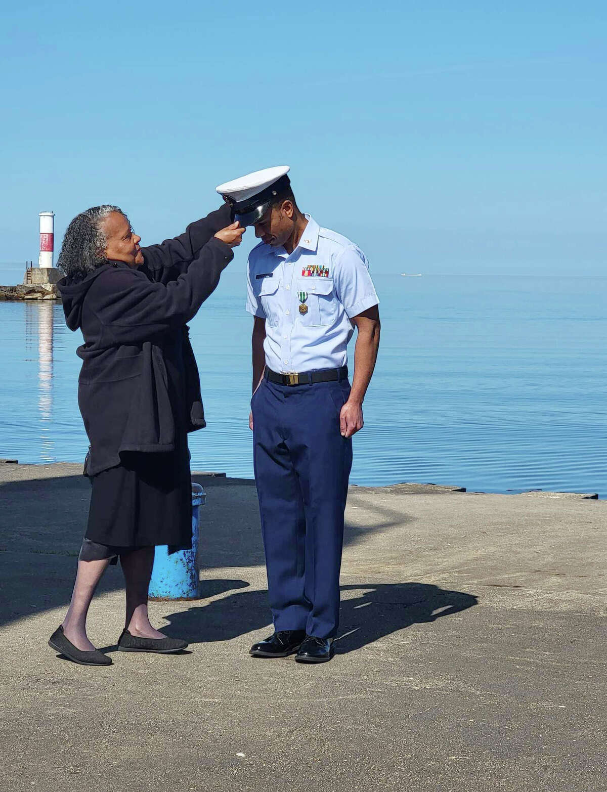 Manistee Coast Guard member promoted to chief at lighthouse ceremony