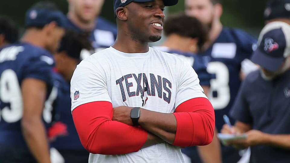 Houston Texans Head Coach DeMeco Ryans is photographed at rookie camp Friday, May 12, 2023, at NRG in Houston.