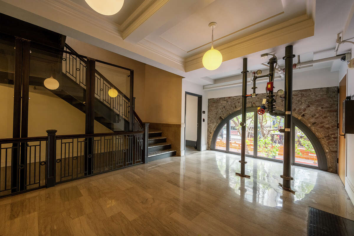 Inside the historic Warfield Building at 988 Market St. in San Francisco on May 2, 2023.