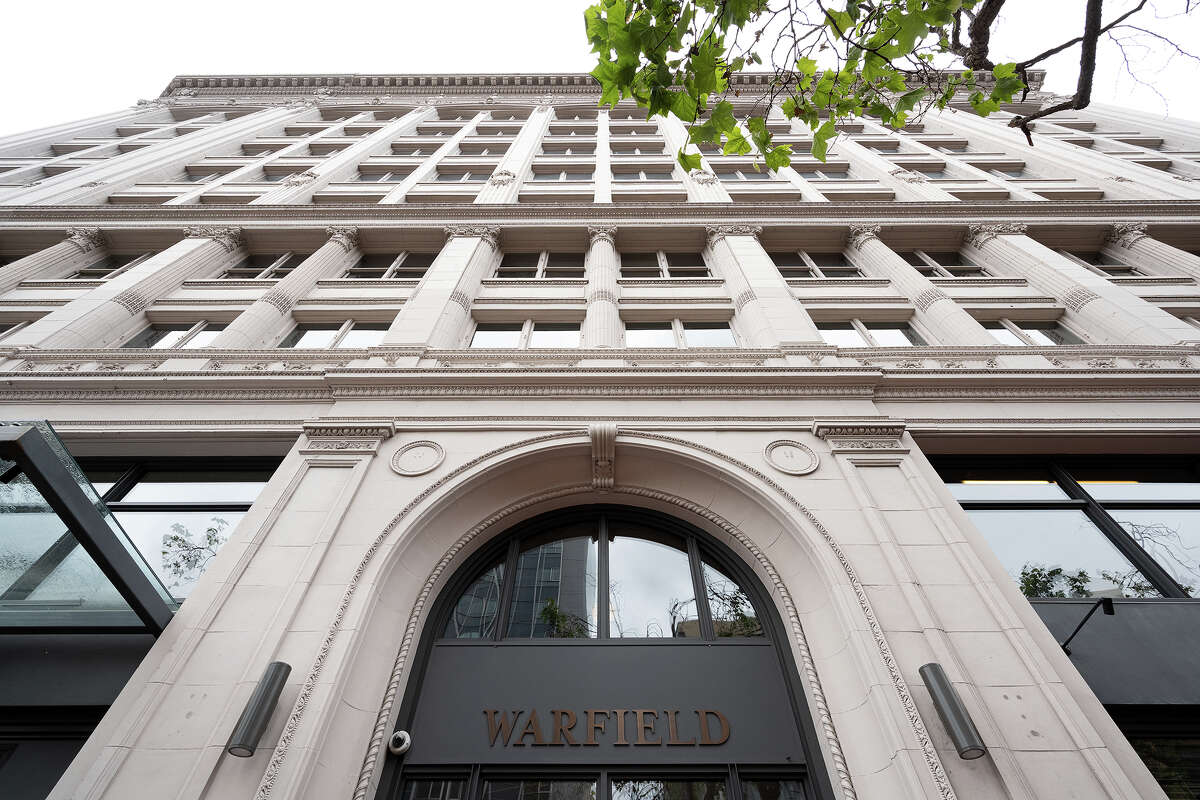 The historic Warfield Building at 988 Market St. in San Francisco on May 2, 2023.