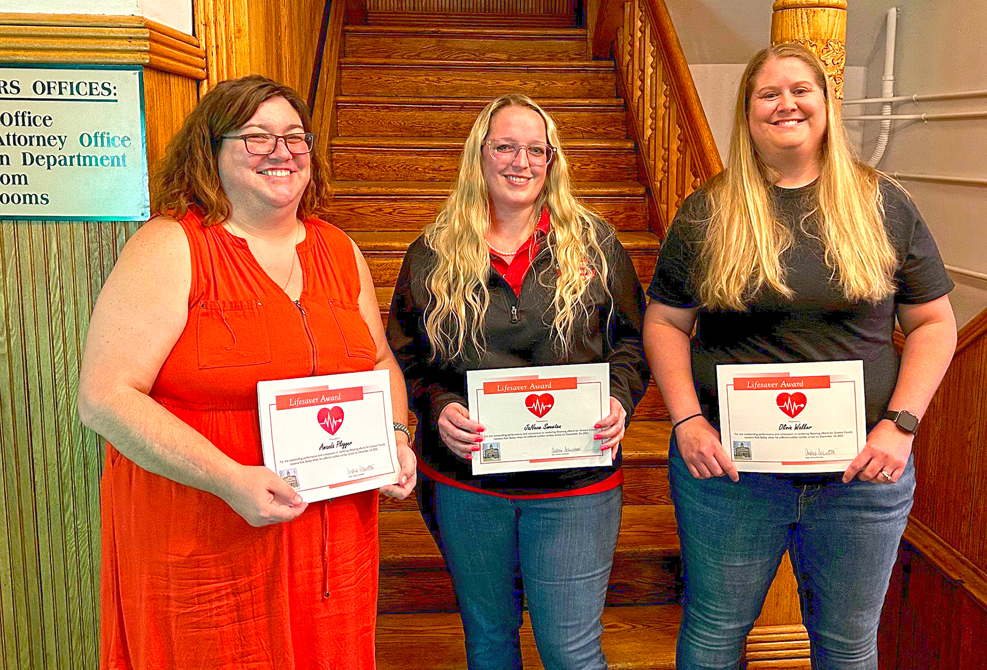 Life-saving efforts during cardiac arrest are honored by Greene board - Vimarsana News