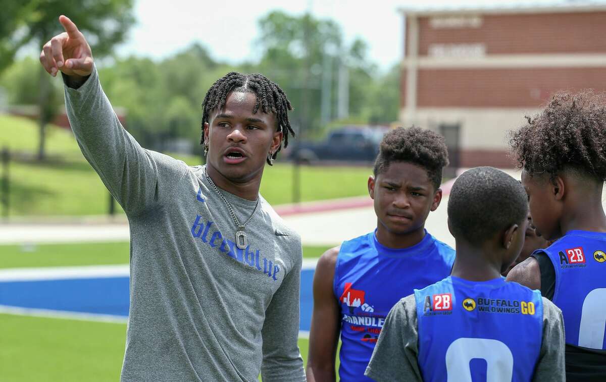 Chandler Rivers, a Beaumont United graduate who now plays at Duke University, hosted a youth football camp Saturday at Beaumont ISD Memorial Stadium. 