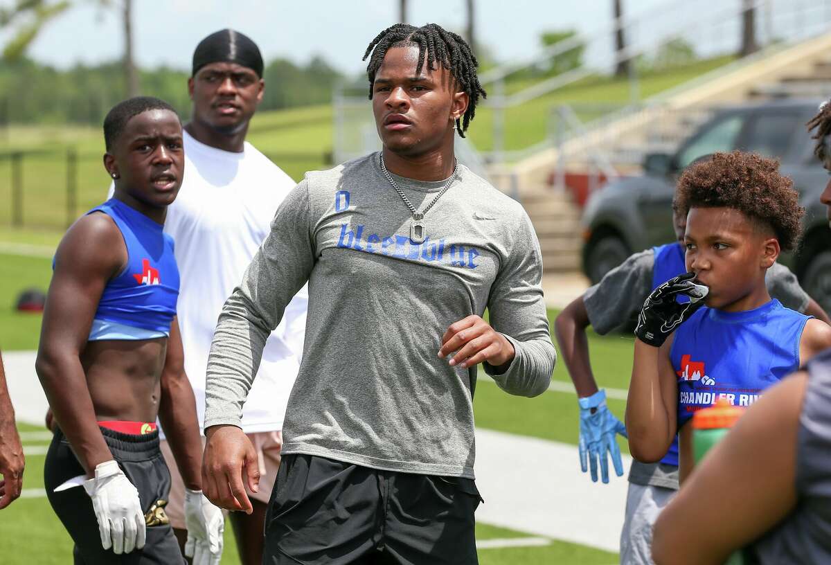 Chandler Rivers, a Beaumont United graduate who now plays at Duke University, hosted a youth football camp Saturday at Beaumont ISD Memorial Stadium. 