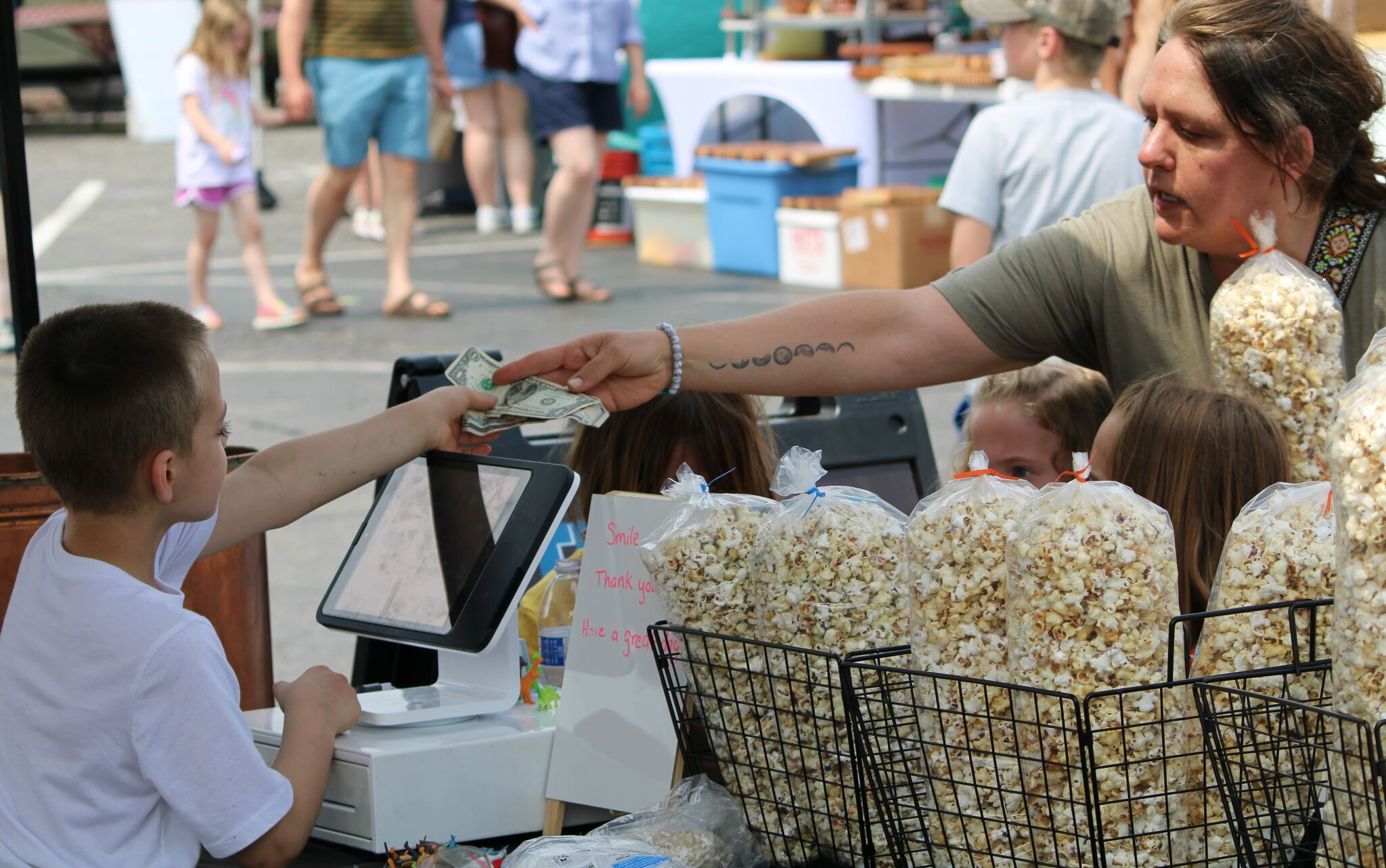 Tricera Pops Kettle Corn one of many Goshen Market vendors
