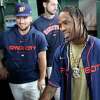 Travis Scott plays 'Utopia album for Astros, takes batting practice