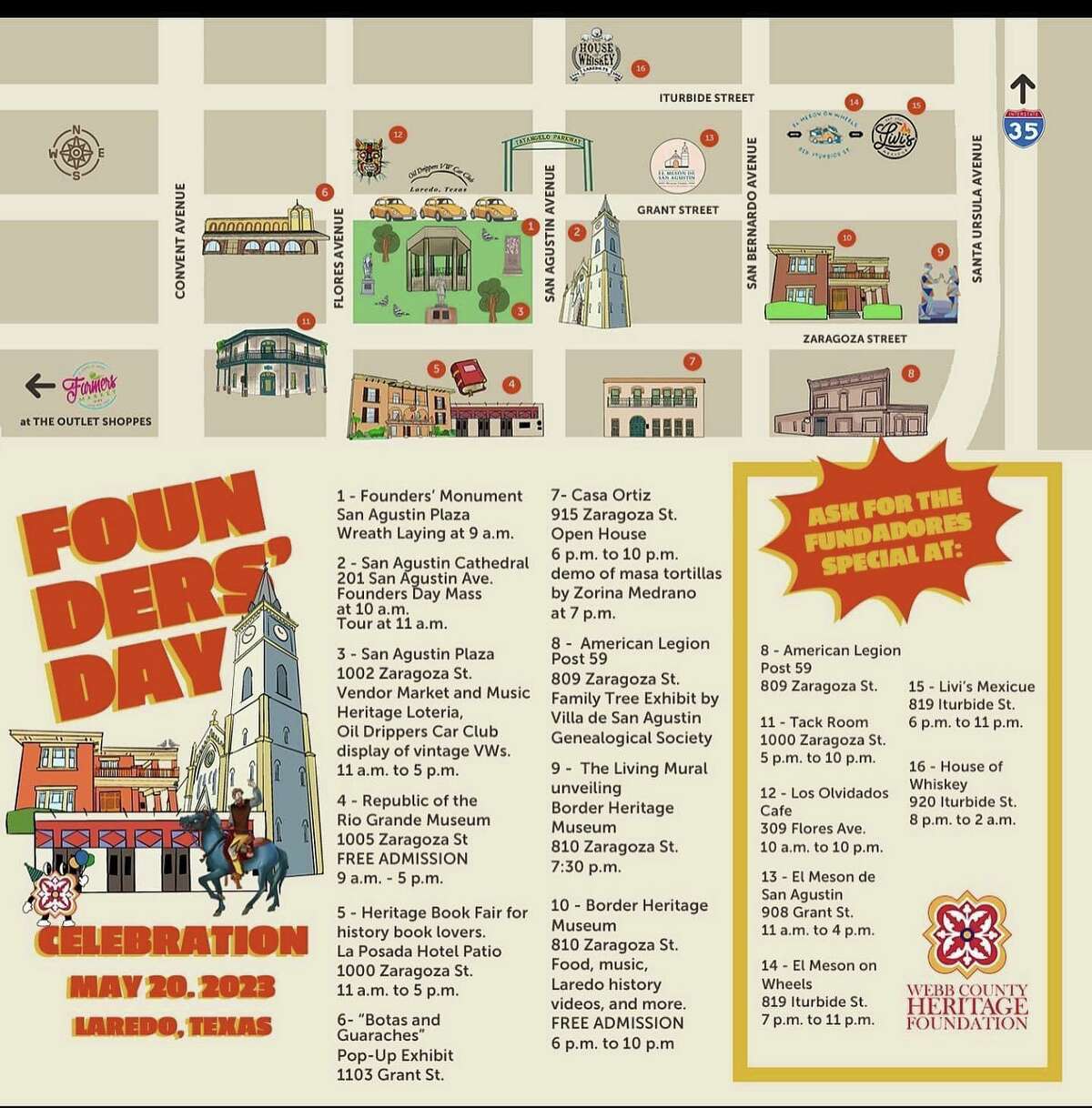 268th Founders' Day Celebration map, schedule released